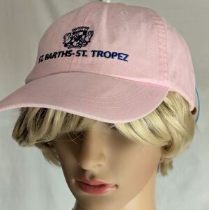 Adams St Barths St Tropez Pink Adjustable Baseball Cap Hat Cool Crown Lining NEW